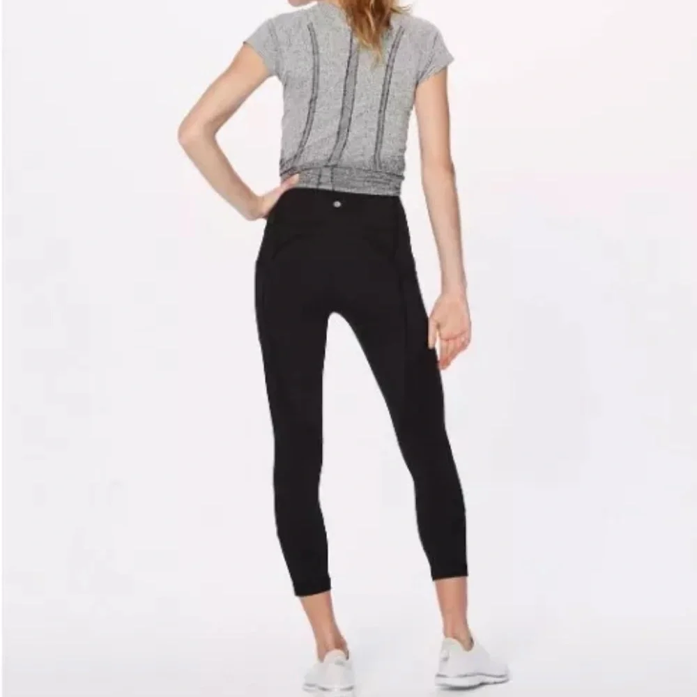 Lululemon All The Right Places Crop II *23" Black LW6AMYS Size 4